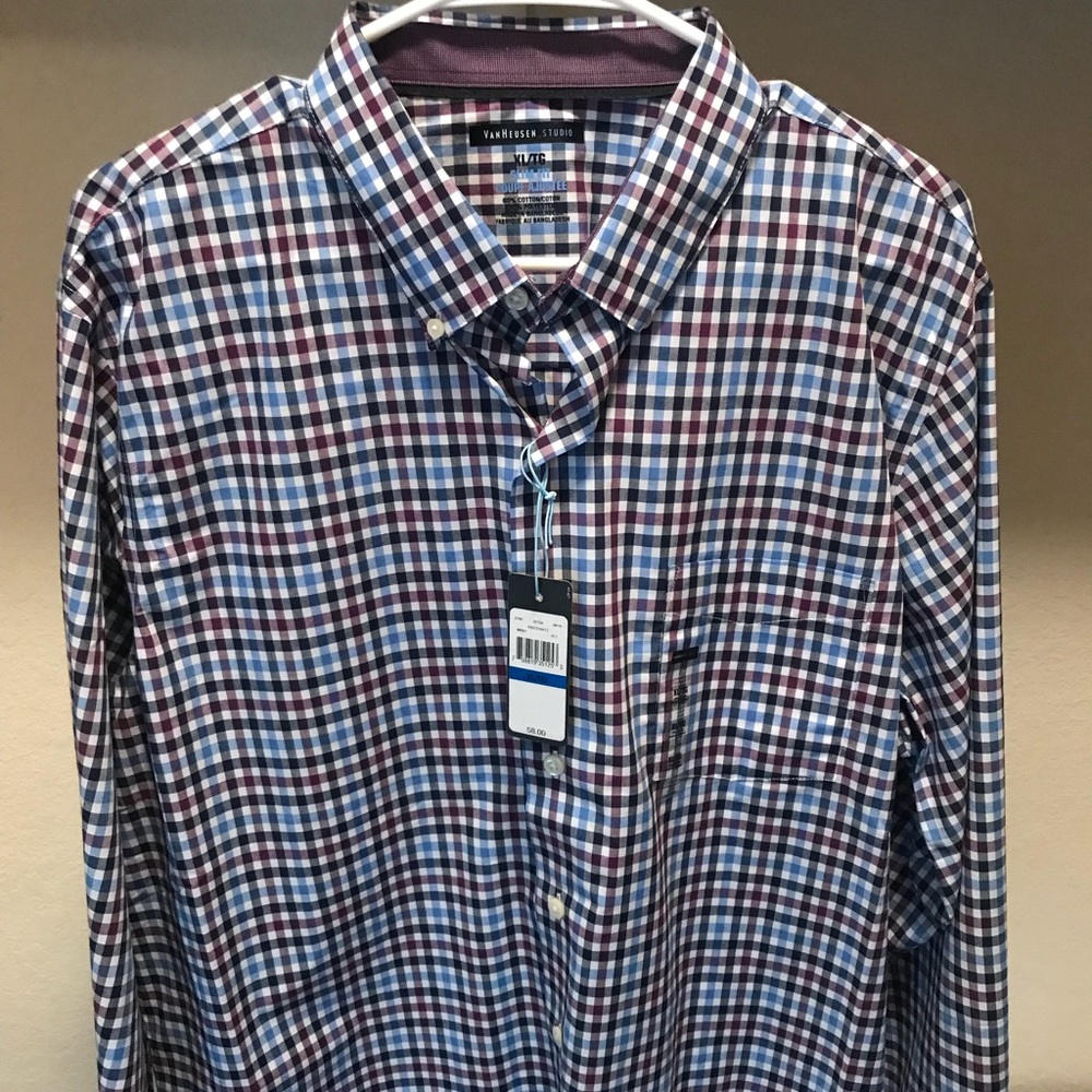 Van Heusen Mens Button Down Dress Shirt